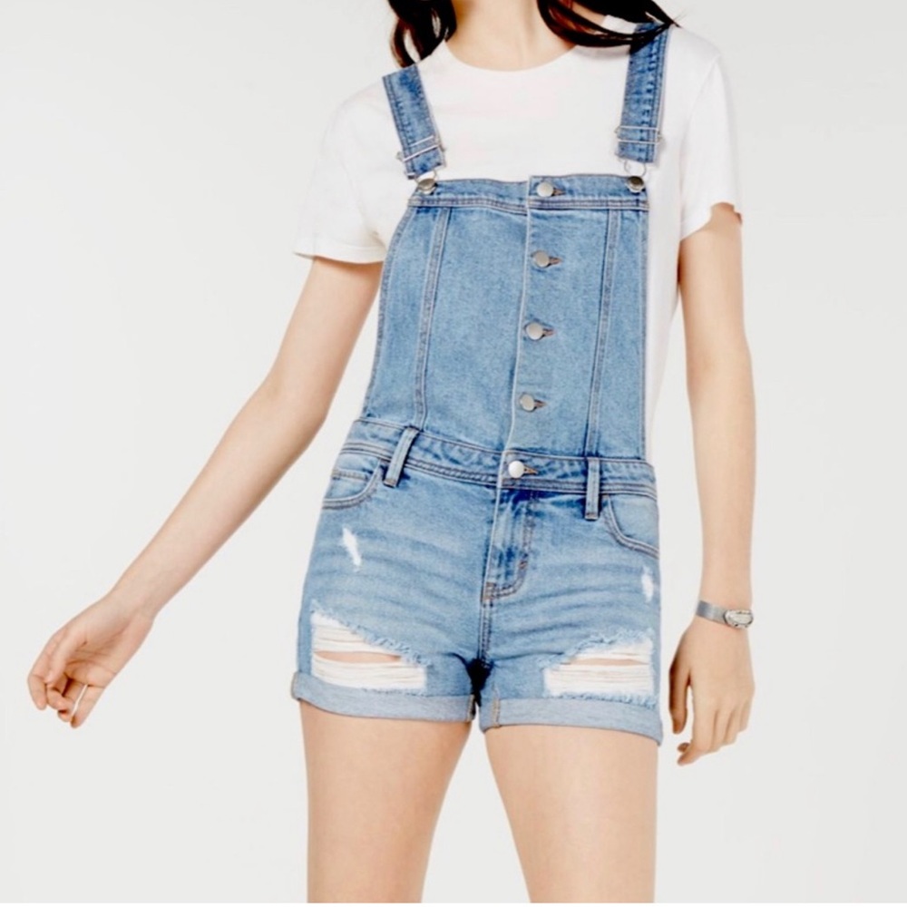 Tinseltown denim overall shorts